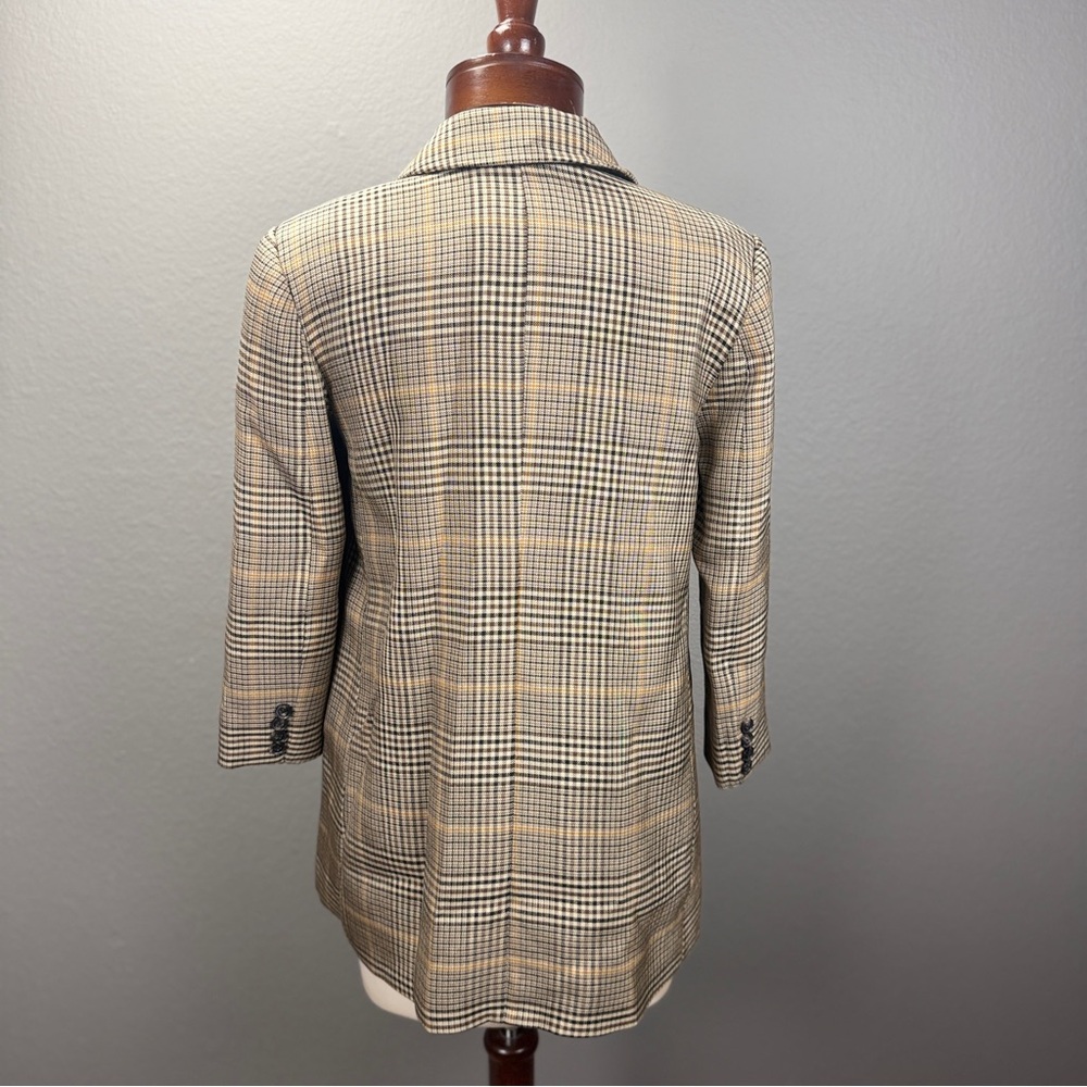 CO GOOP Houndstooth Oversized Plaid Blazer Academia Boyfriend Jacket Sz XS Chic - Picture 9 of 10